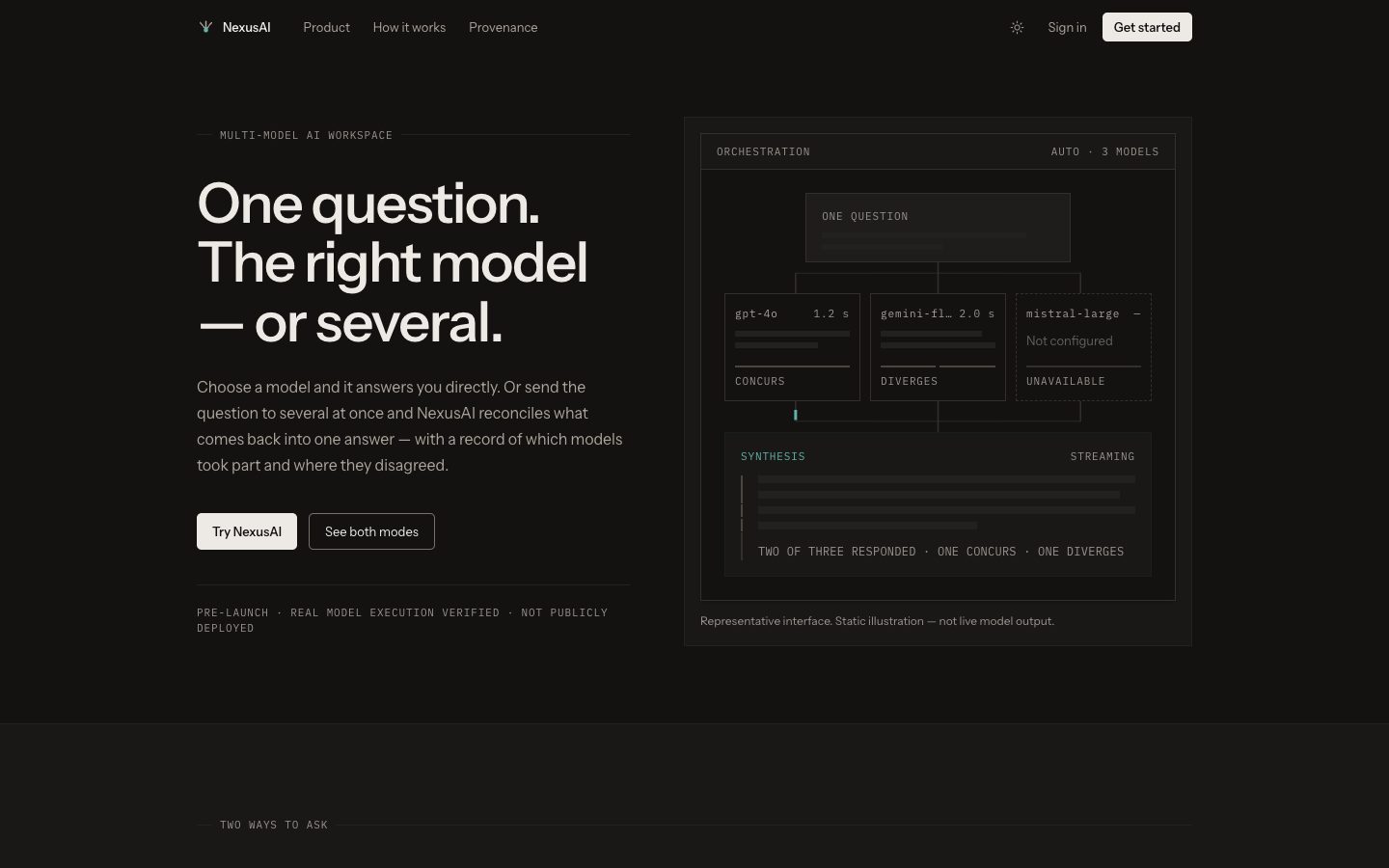 NexusAI — Multi-Model AI Workspace preview